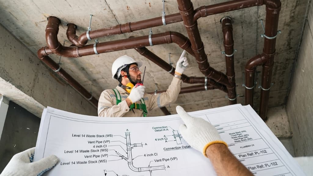 Inspección profesional de cañerías en edificio